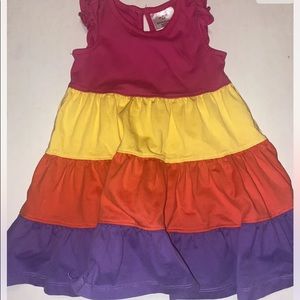 Hanna Andersson Color Block Cotton Twirl Dress Size 80 2T